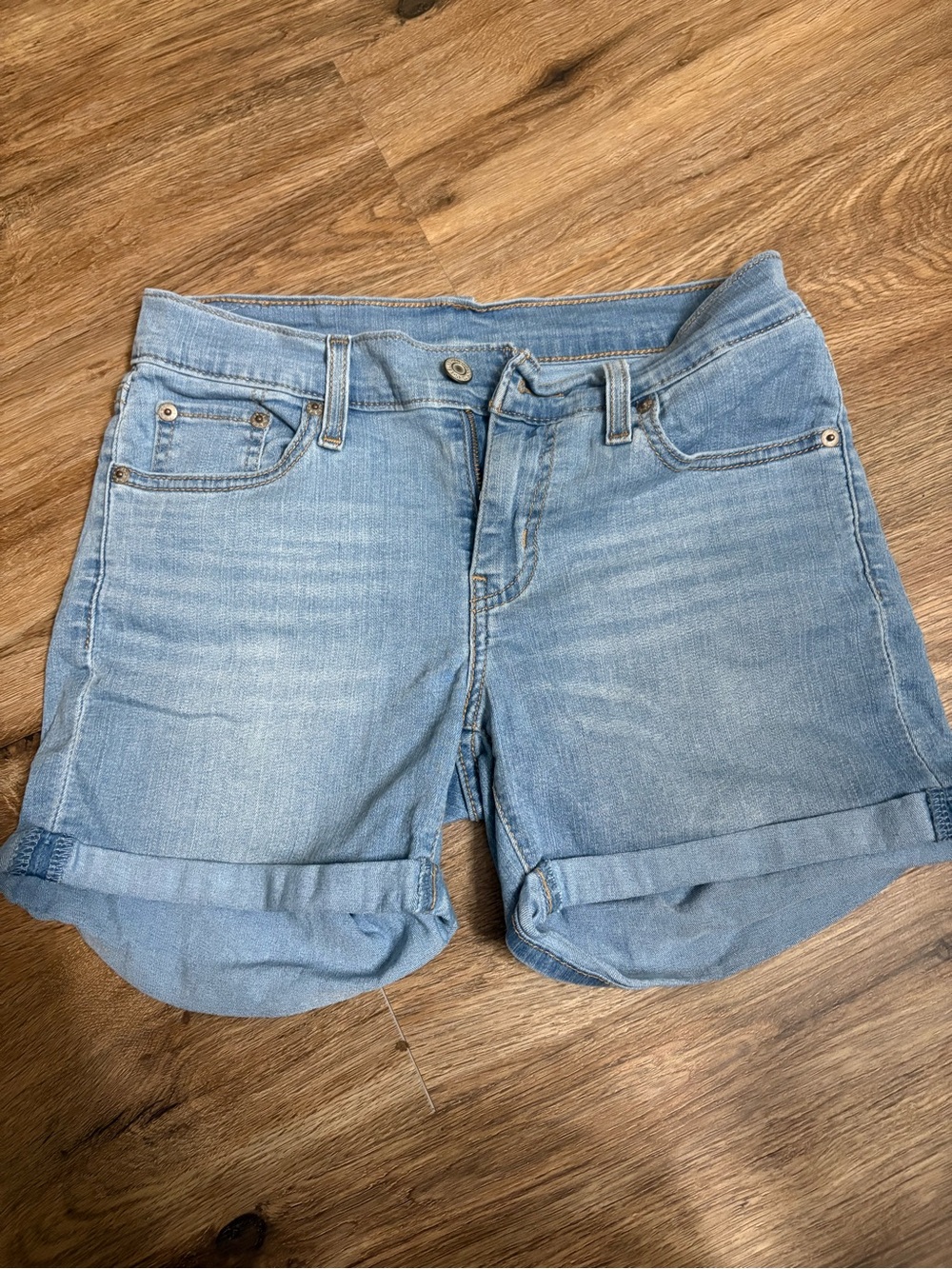 Levi’s Light Blue Denim Roll-Cuff Women's Shorts